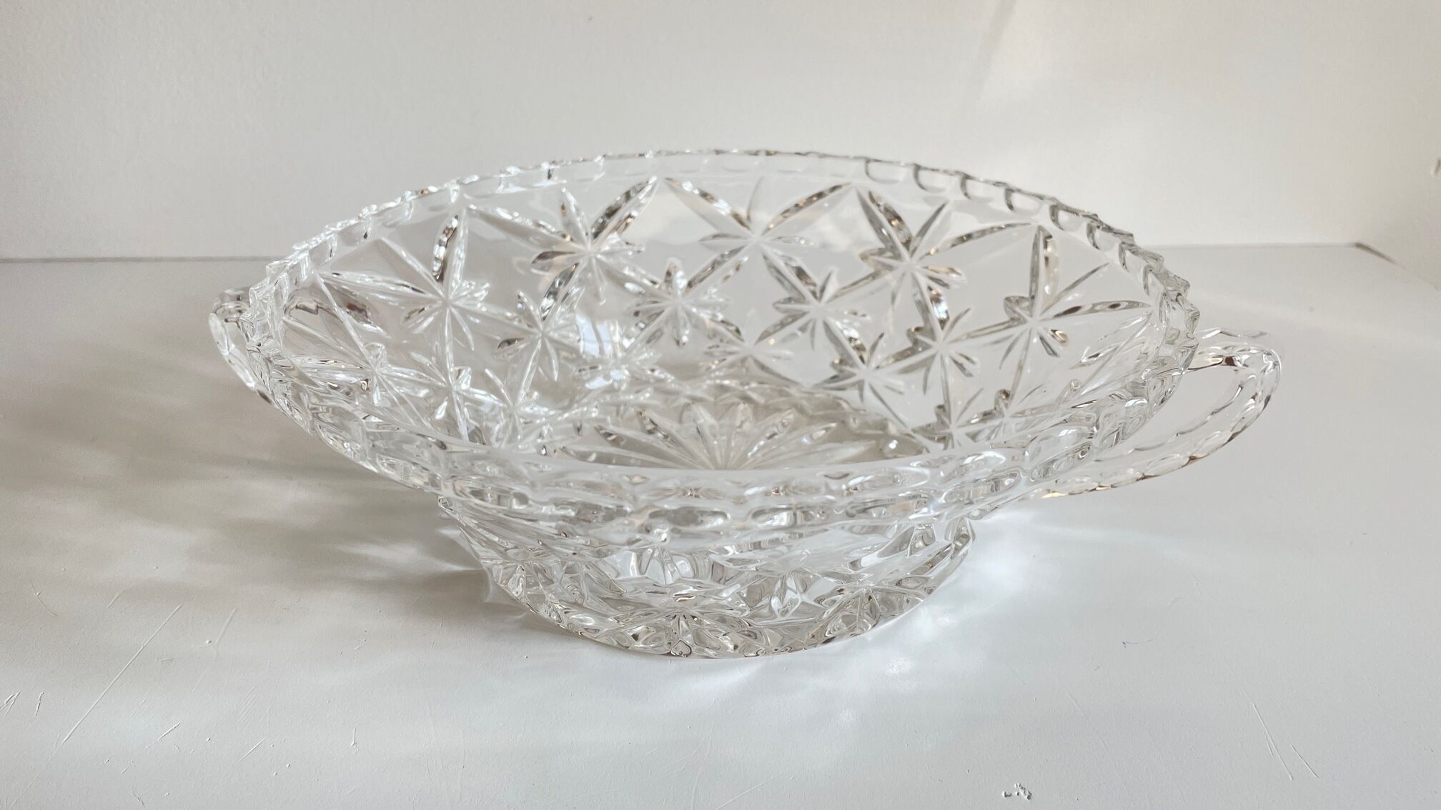 Saladier cristal ciselé vintage