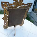 Napoleon III gilded metal table mirror