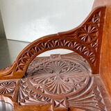 Antique Wooden Wall Console Bracket with geometric carvings