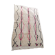 Boujaad Berber rug in pink and black colored wool woven in Morocco 220x140cm