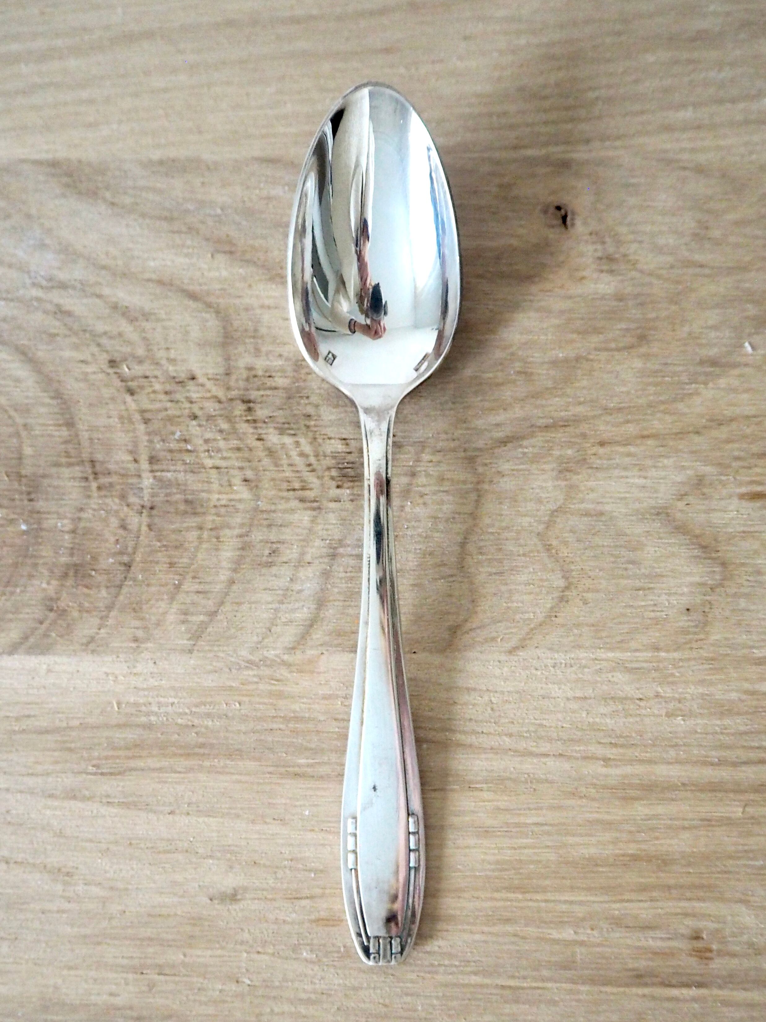 Set of 12 small silver spoons Art Deco