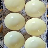 Set of 6 oval yellow hollow plates Salins model Tivoli