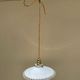 Vintage opaline suspension white and transparent claw brass electricity new