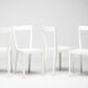 Lot de quatre chaises livia blanches, Gio Ponti