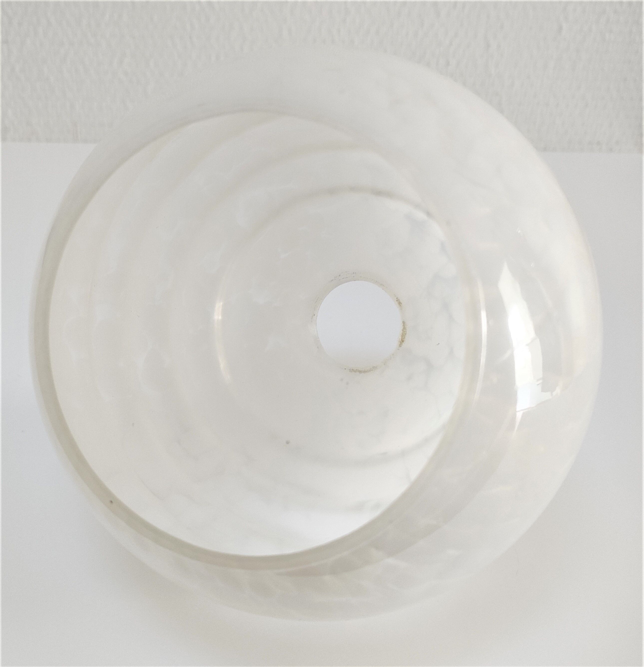 Wall lamp glass Clichy white brass porcelain 30s
