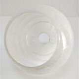 Wall lamp glass Clichy white brass porcelain 30s