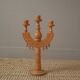 Candlestick candle holder candelabra old carved wood handcrafted Scandinavian folk decoration