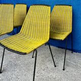 4 vintage “Baskets” chairs 1950s design Gian Franco Legler