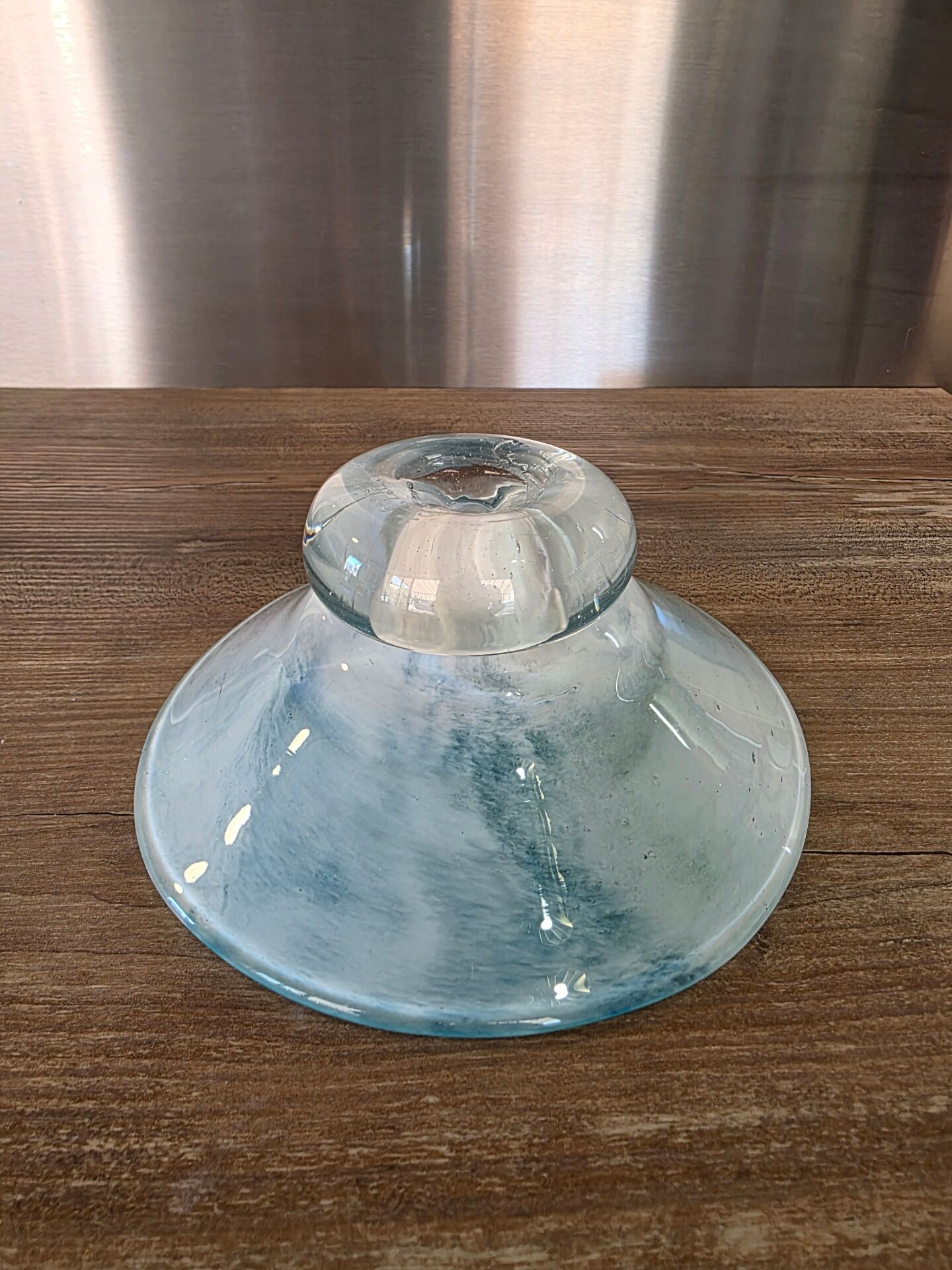 Blown glass art bowl signed by Georges Castellino