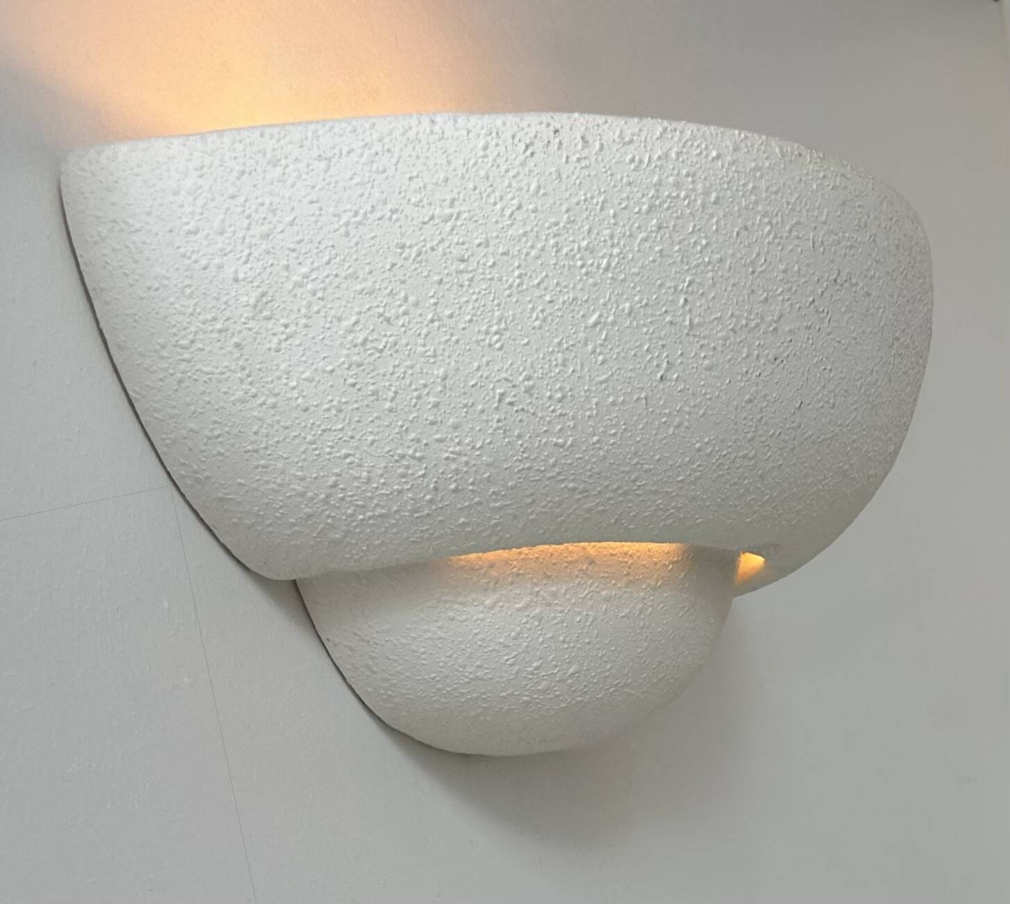 Vintage plaster wall light, France 1970