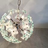 Mid century glass sputnik chandelier, 1970s