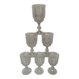 Set of 6 Luminarc Lance white wine glasses