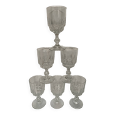 Set of 6 Luminarc Lance white wine glasses