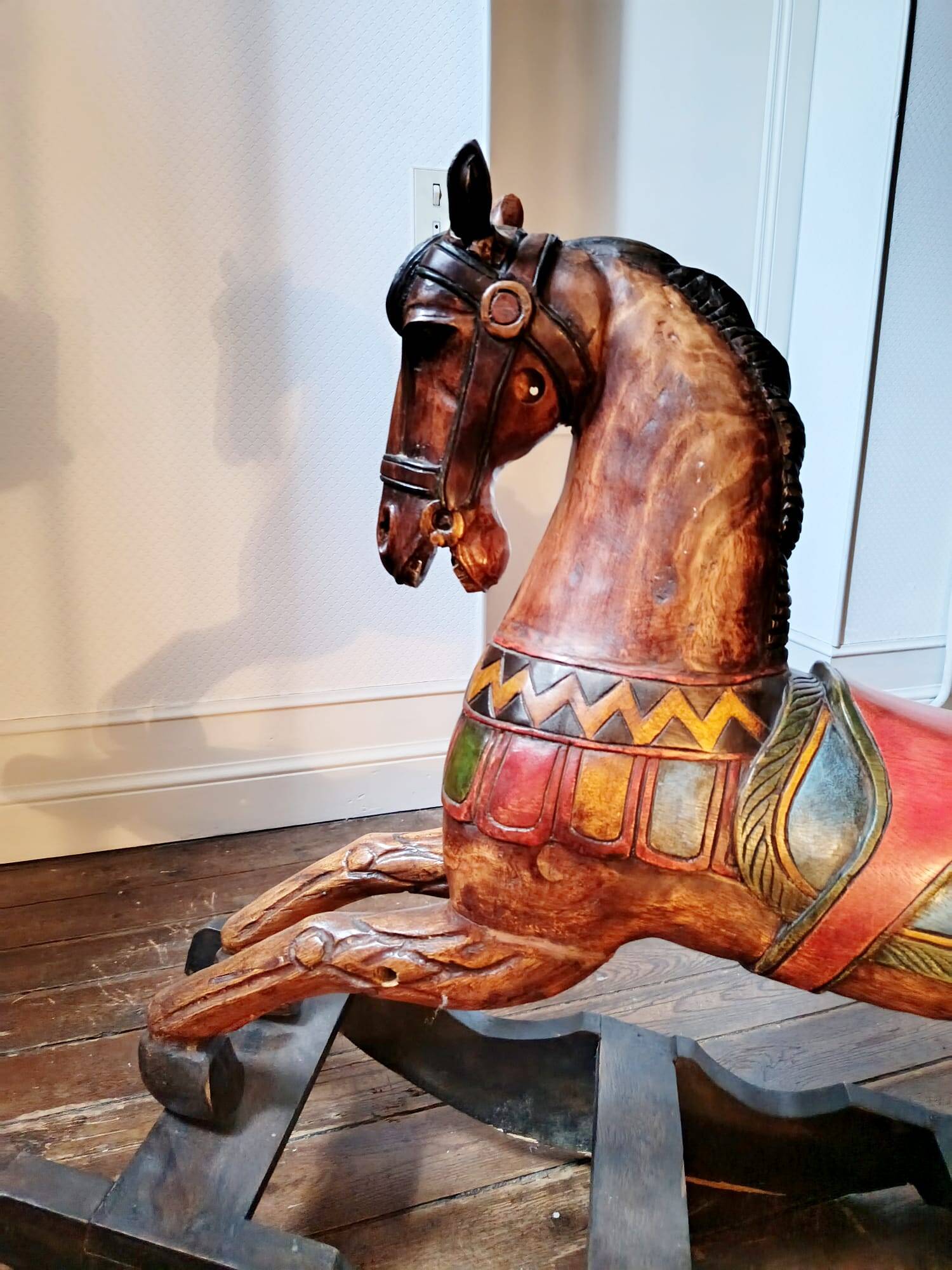 wooden rocking horse