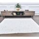 1970s White Handwoven Vintage Turkish Wool Flatweave Kilim Rug 157x188
