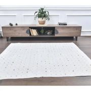 1970s White Handwoven Vintage Turkish Wool Flatweave Kilim Rug 157x188