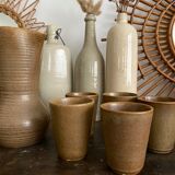 Stoneware pitcher and tumbler service