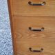 Vintage chest of drawers in golden blond oak legs compass and fins 3 drawers from the 50s