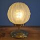 Art Deco globe table lamp in frosted glass