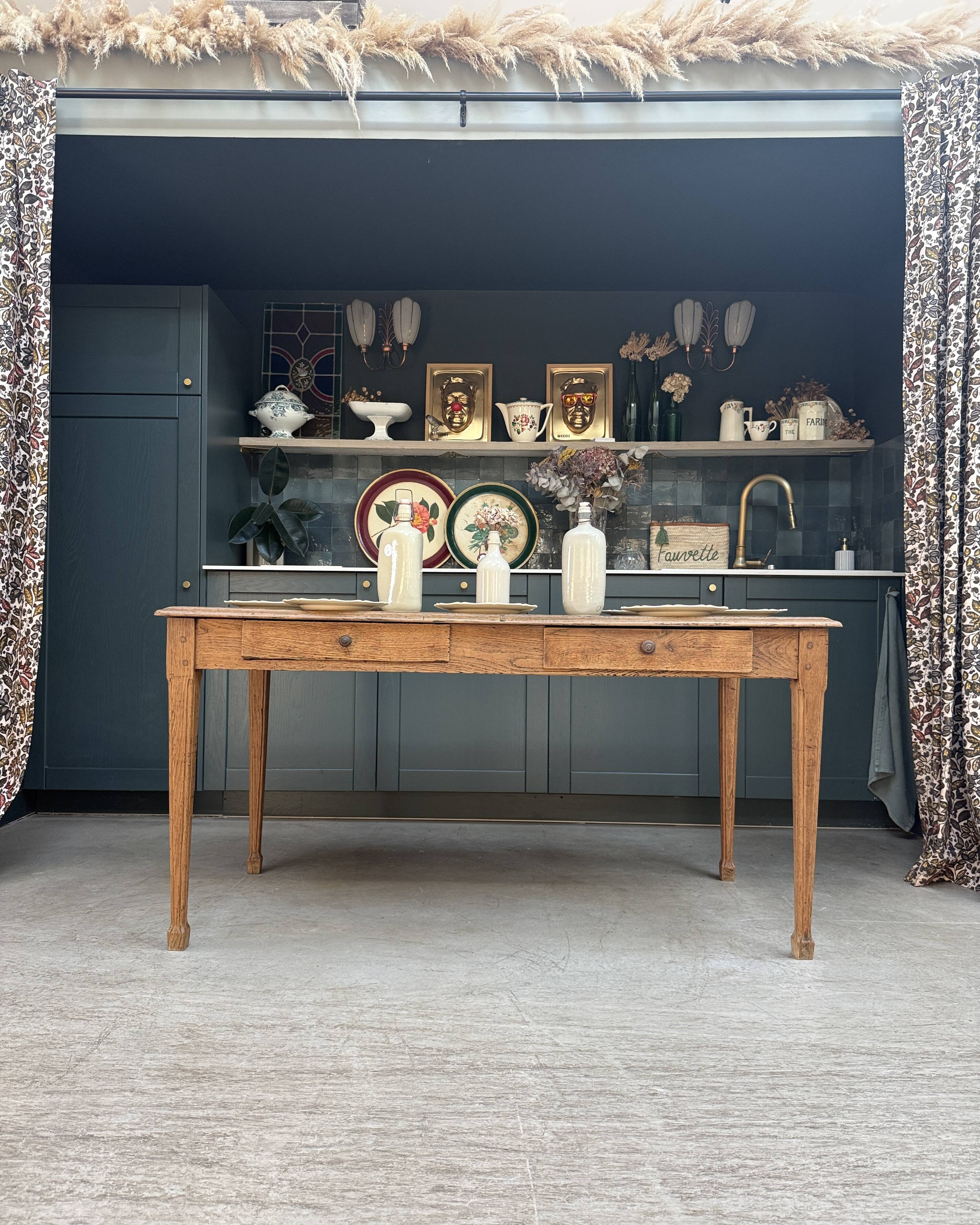 Oak farmhouse table