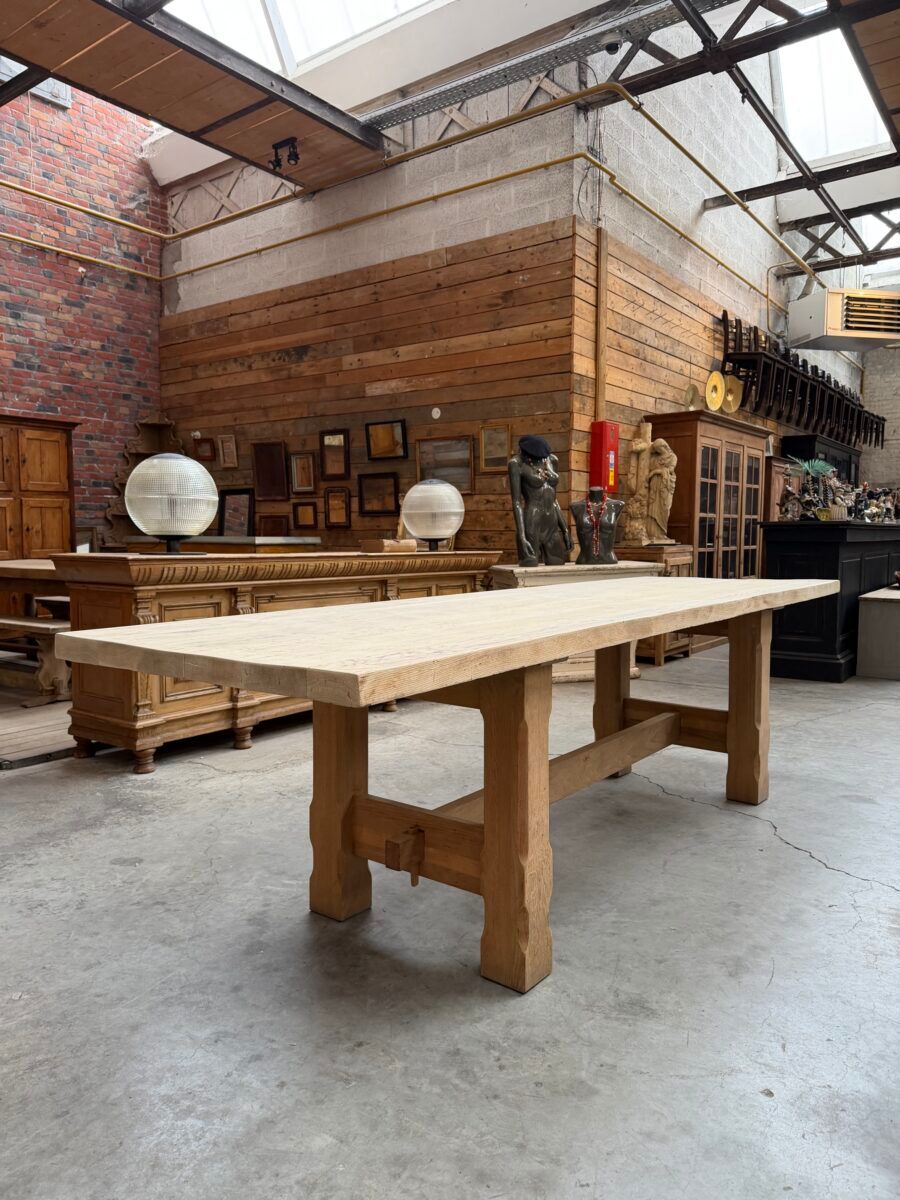 Large oak office table