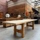 Large oak office table