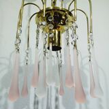 Suspension en verre de Murano et métal doré