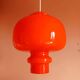 Pair of orange pendant lights by Hans-Agne Jakobsson, 1960