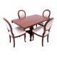Late 19th century lion's paw table with chairs, Northern Europe.