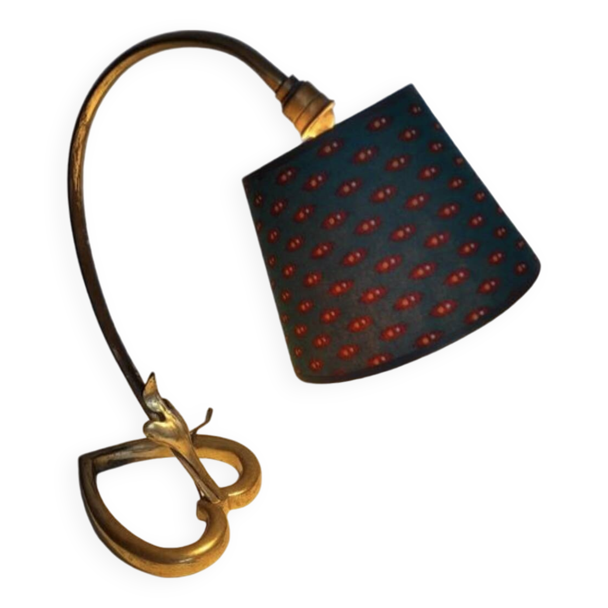 Vintage heart-shaped desk lamp