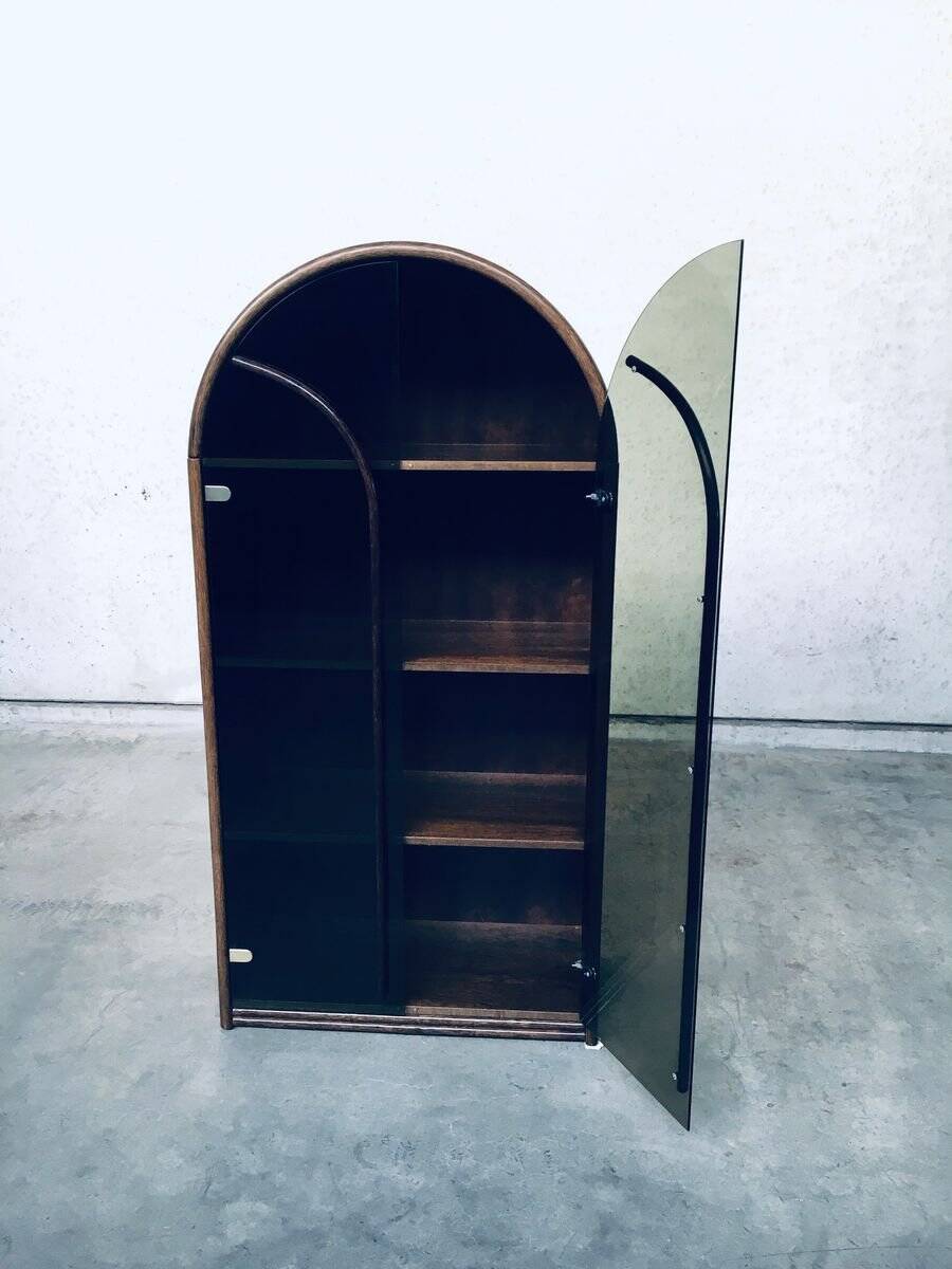 Rattan Bamboo High Board Display Chest, 1970s