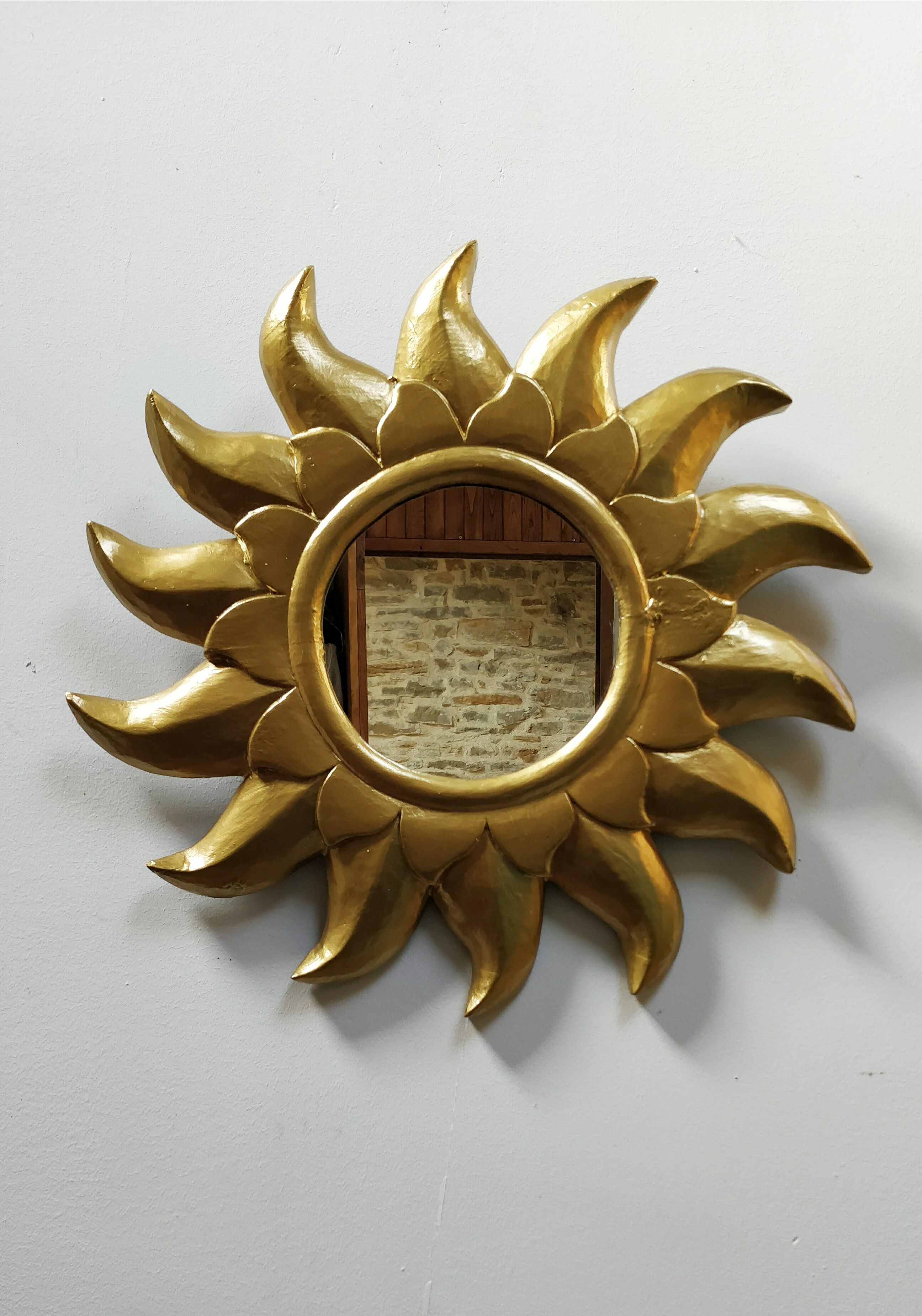 Golden sun mirror 49cm