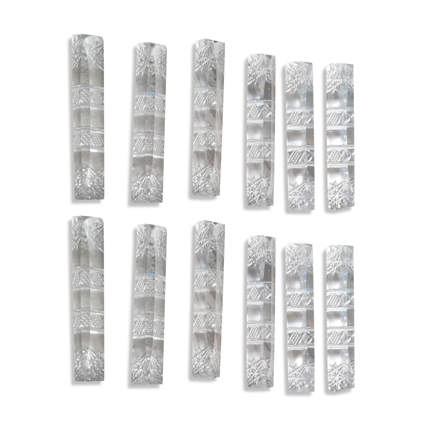 Door chiseled knives Series of 12 chiselled knife holders