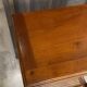 Occasional table in cherry wood, 1 drawer, 1 cane shelf, 1950.