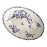 Plat ovale u&cie sarreguemines décor wallace