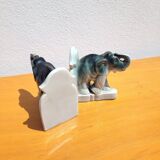 Ancien serre livre éléphant en céramique