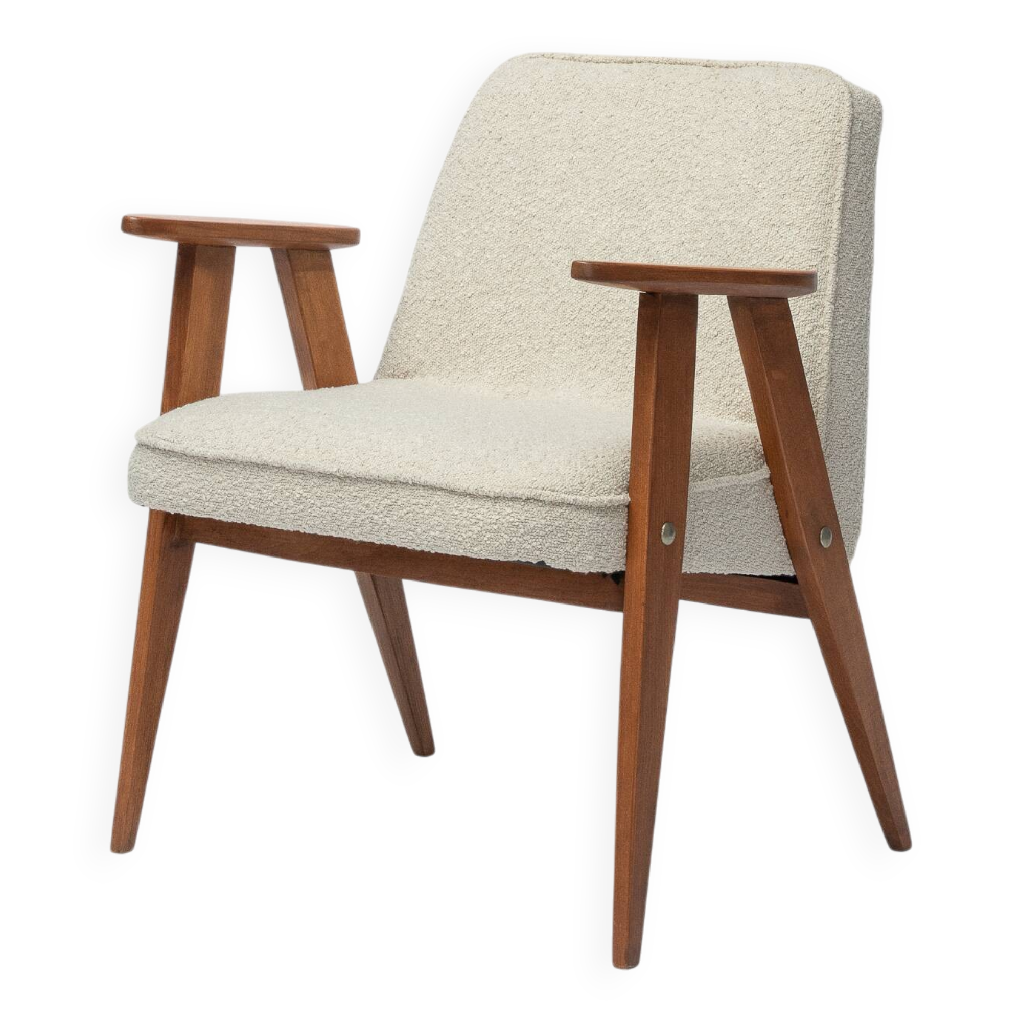 Restored vintage Chierowski 366 armchair, mid-century modern