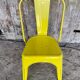 Chaise Industrielle Style TOLIX Metal Jaune Vintage #D709