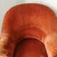 Fauteuil crapaud en velours orangé