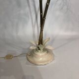 Two branch palm tree floor lamp 1970s italian hollywood regency brass