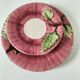 Two vintage leaf barbotine plates