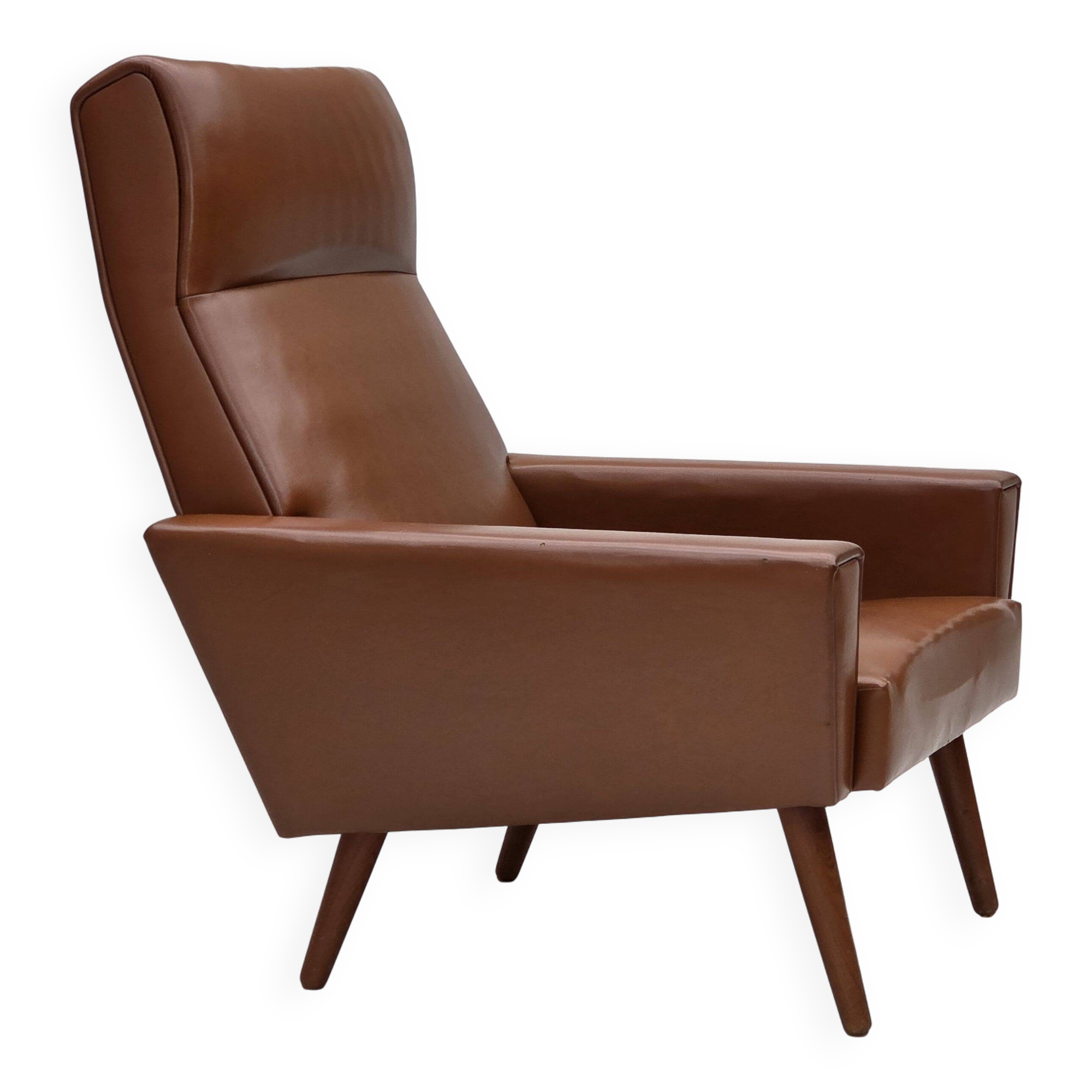 1970s, Danish highback armchair by Vejen Polstermøbelfabrik, original.