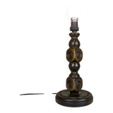 Vintage turned wood table lamp