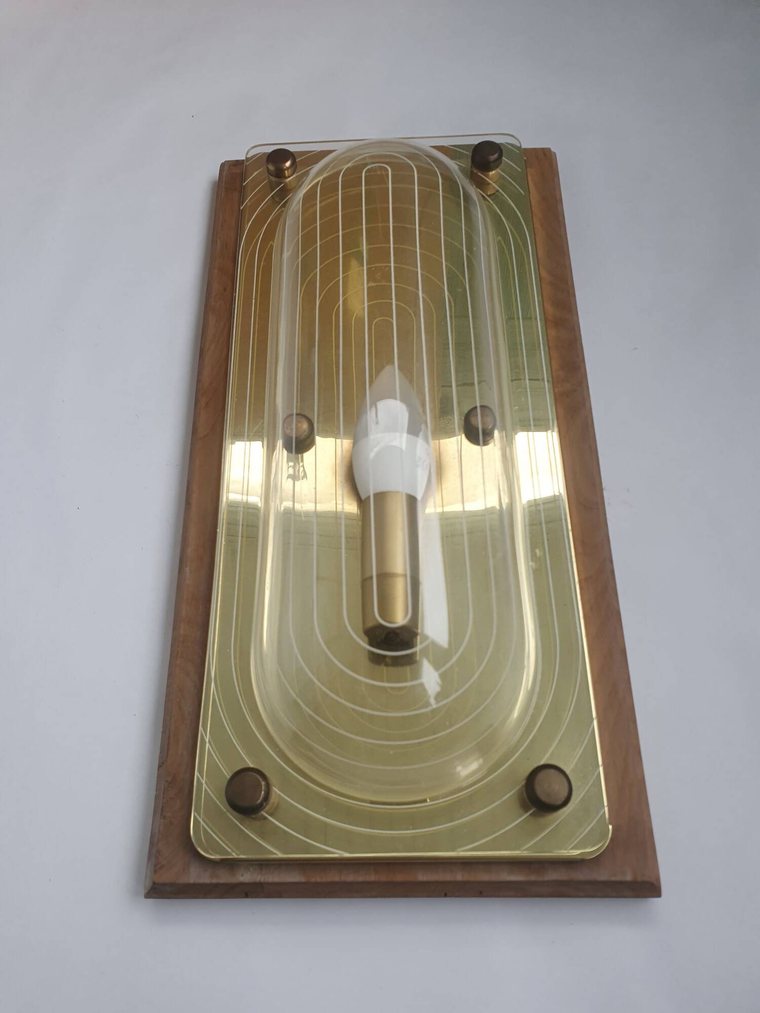 Large vintage wooden wall light