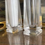 Salière poivrier en verre et bouton de nacre