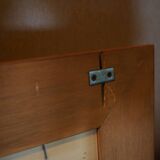 Mirror in mahogany frame, Italian design, 1970s, production: Italy