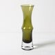 Small Olive Green Glass Vase - Tamara Aladin Riihimäen Lasi Finland 1960s