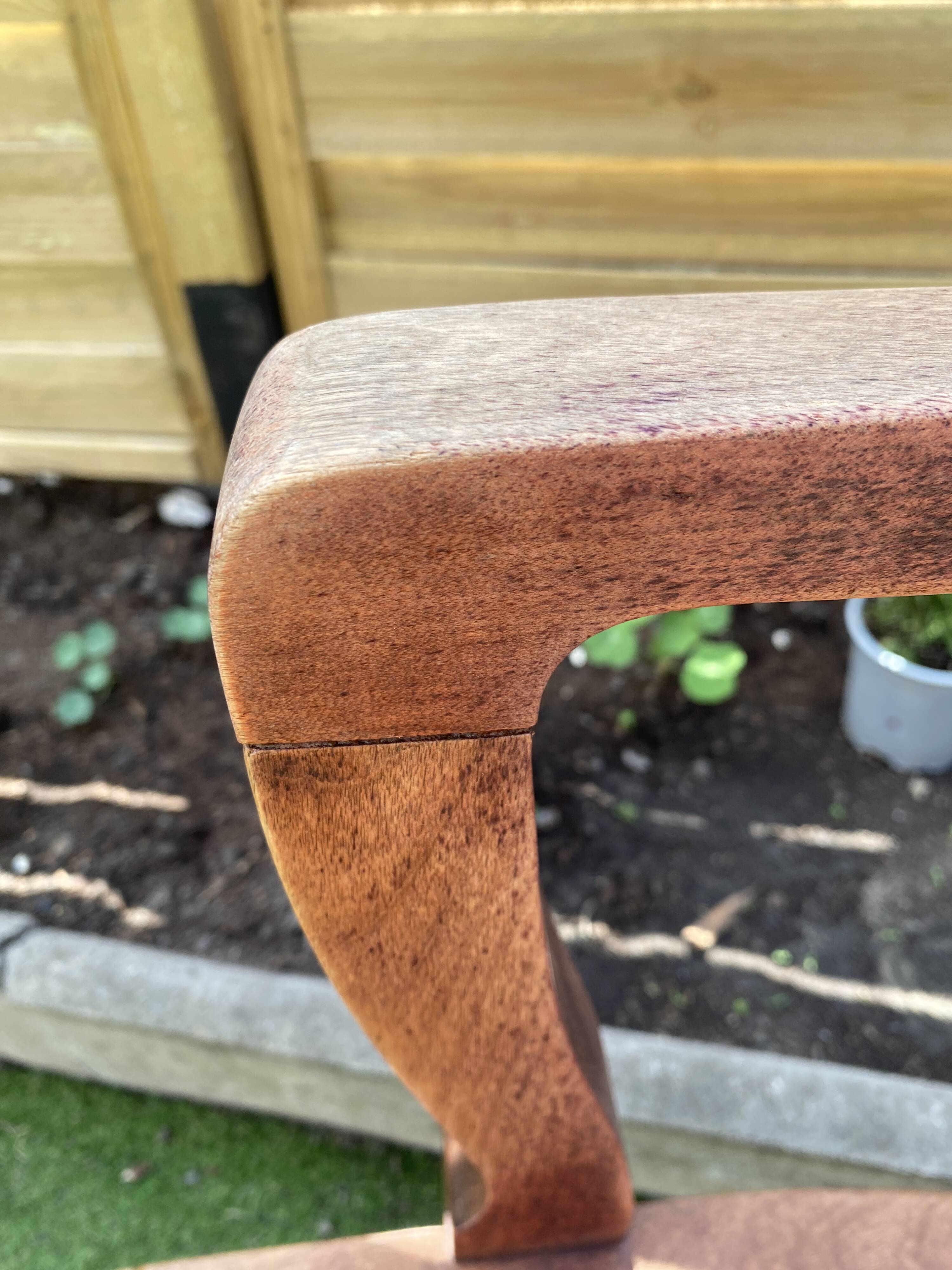 Exotic wood armchair