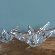 Bougeoirs cristal Daum France étoile de mer