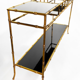 Bamboo gold metal console